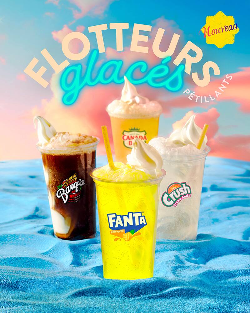 Flotteurs glacés pétillants