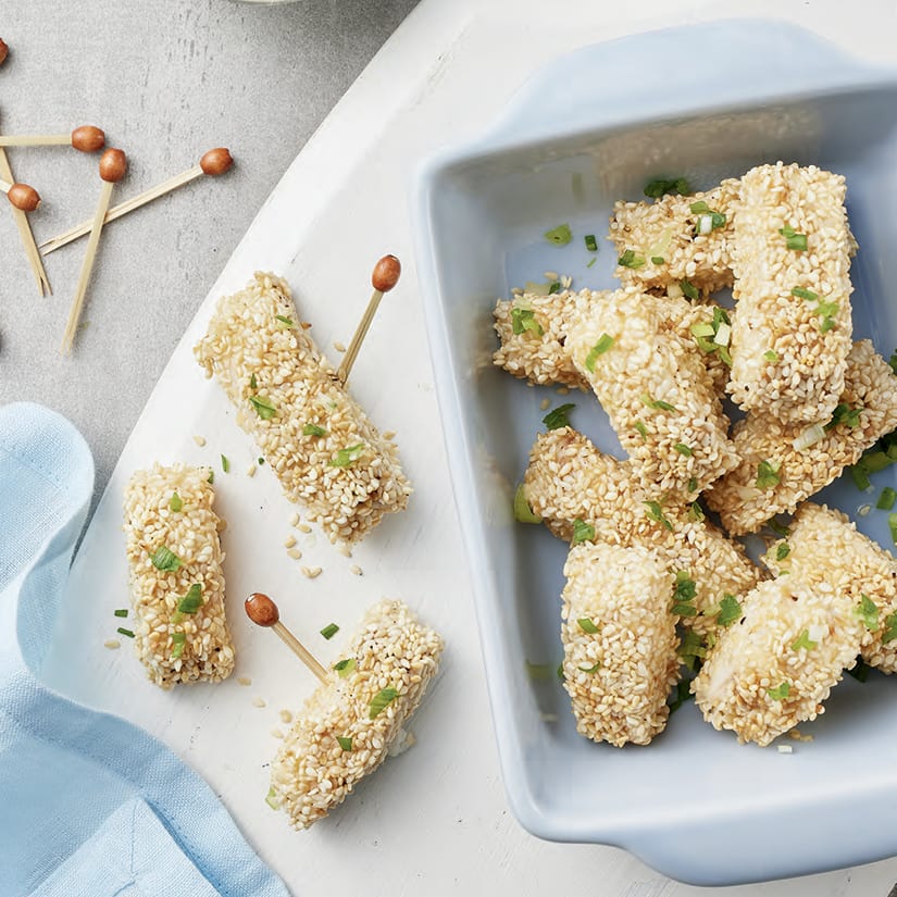 Bouchées de poisson au sésame