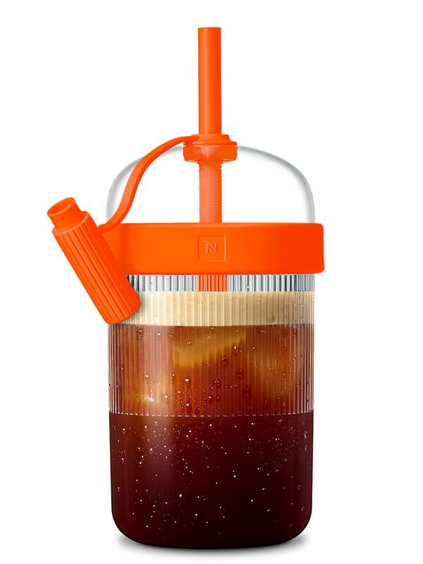Tasse à Café Glacé Halloween 480 Ml Avec Couvercle Et Paille - Verre épais Motif Citrouille, Cadeau Automne, Thanksgiving