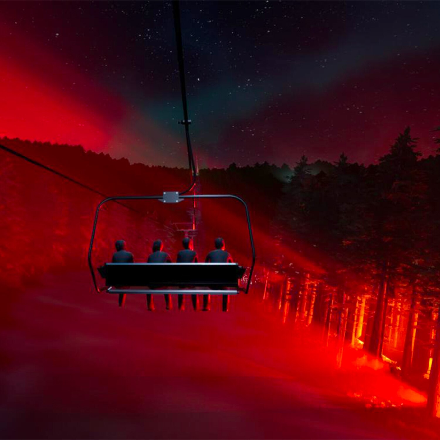 Un parcours illuminé en télésiège au Massif de Charlevoix Coup de Pouce