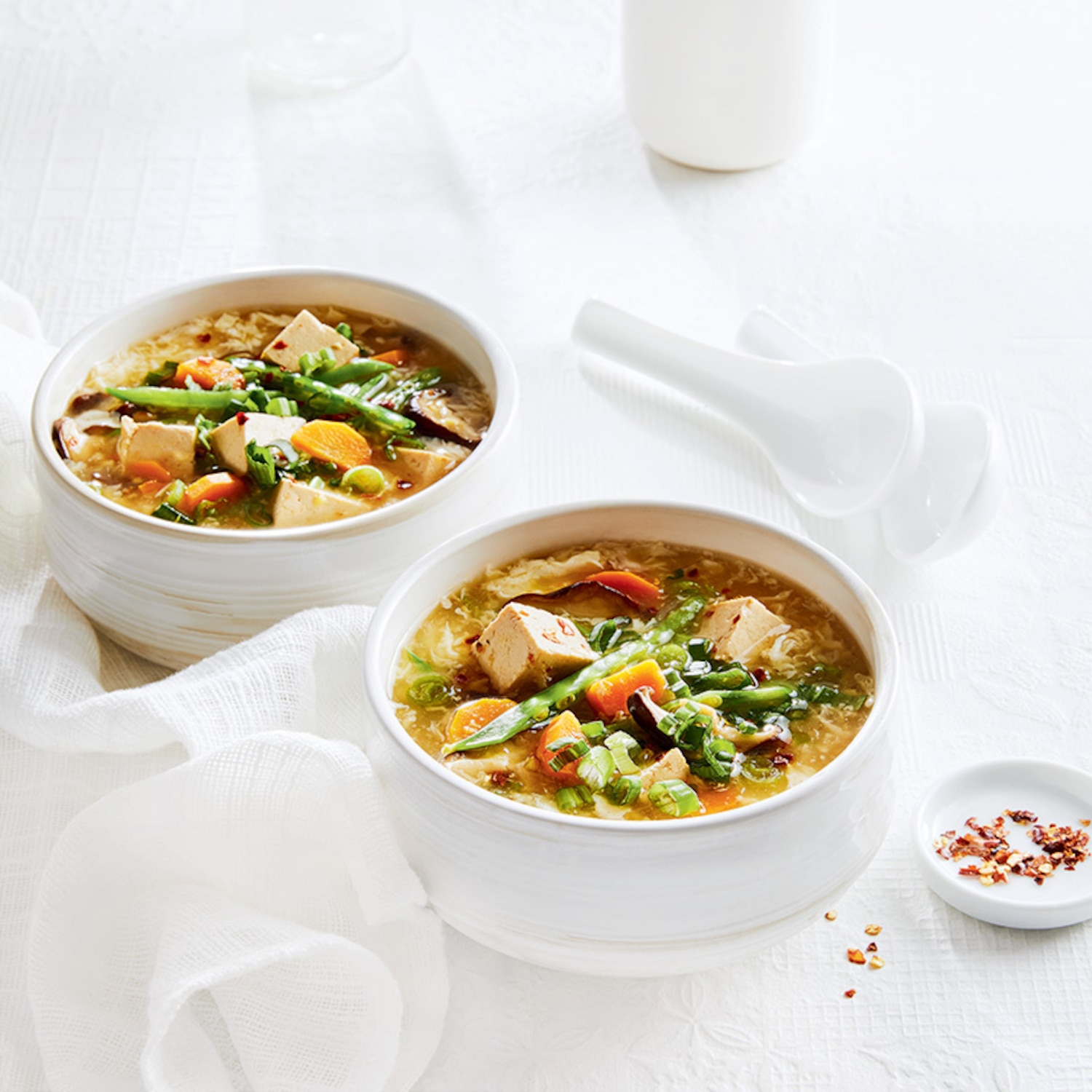 Recette de soupe au tofu à l'aigredouce Coup de Pouce