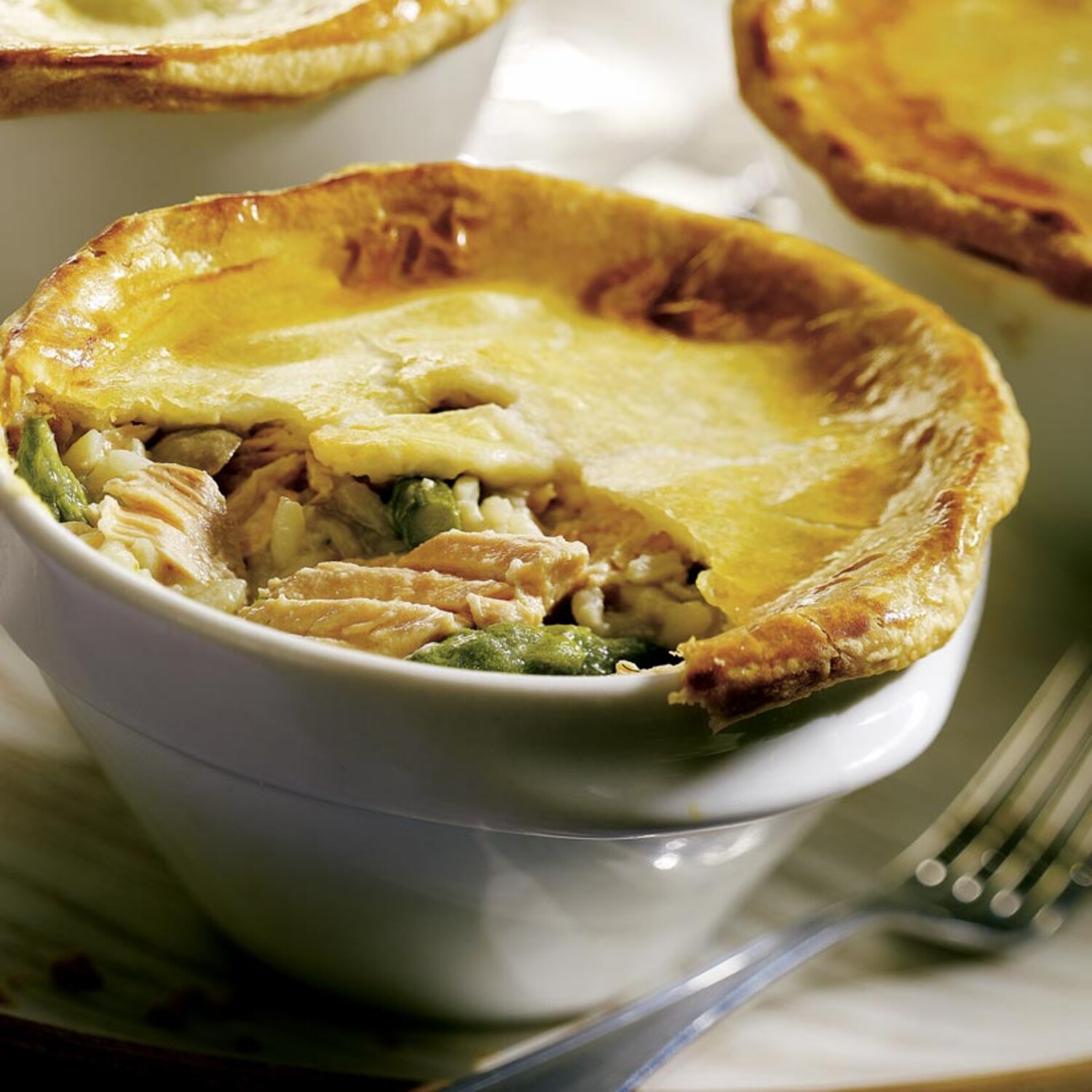 Recette de petits pâtés au saumon, au riz et aux champignons Coup de