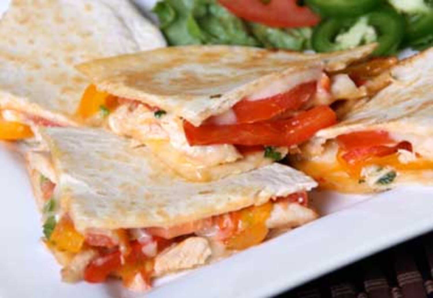 Quesadillas au poulet et aux poivrons rôtis Coup de Pouce