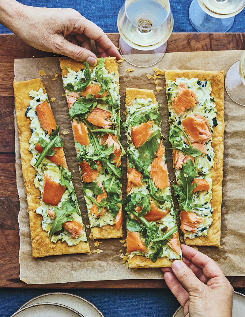 Tarte fine au saumon fumé