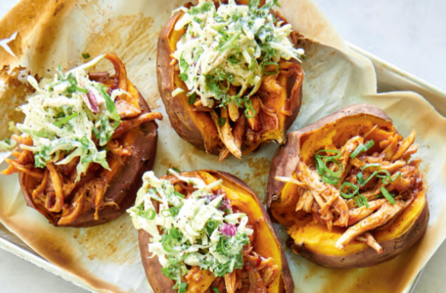 Barbecue Chicken-Stuffed Sweet Potatoes | Canadian Living