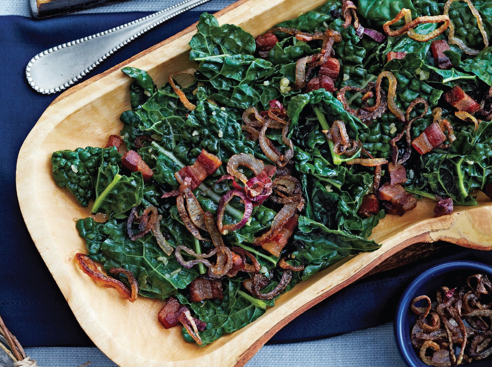 Kale and Pancetta With Crispy Shallots Canadian Living