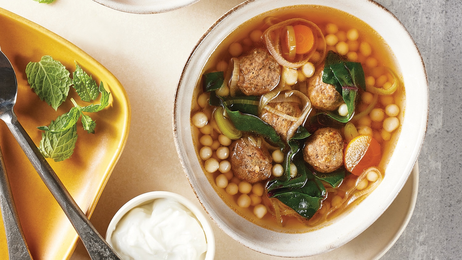 Lamb Meatball & Couscous Soup Canadian Living