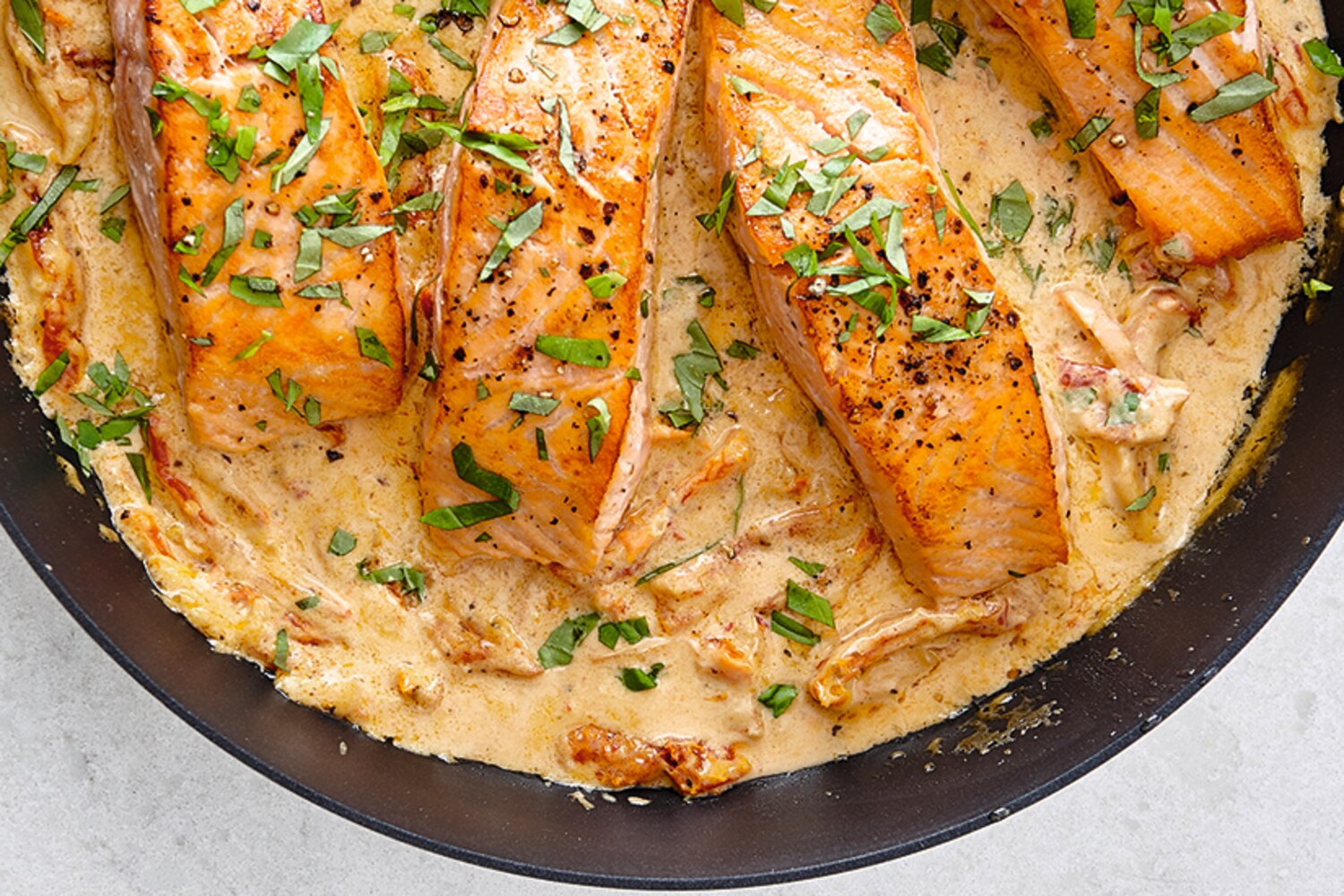 Salmon Steaks with Sun-Dried Tomatoes | Canadian Living