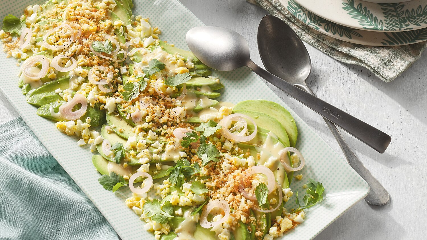 Avocado Carpaccio with Egg & Marinated Shallot | Canadian Living