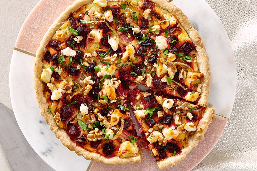BEET, GOAT CHEESE & WALNUT TART Canadian Living