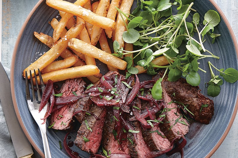 Flank Steak with Shallots & Red Wine Canadian Living