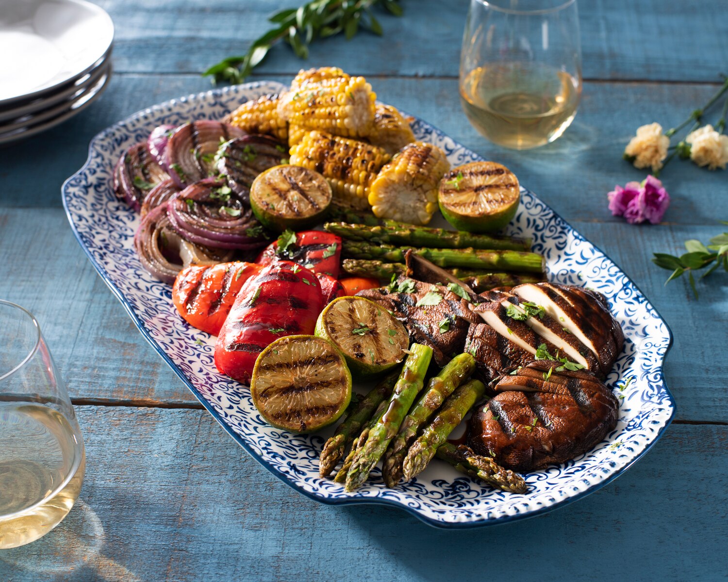 Grilled Mixed Veggie Platter With Teriyaki Sauce Canadian Living