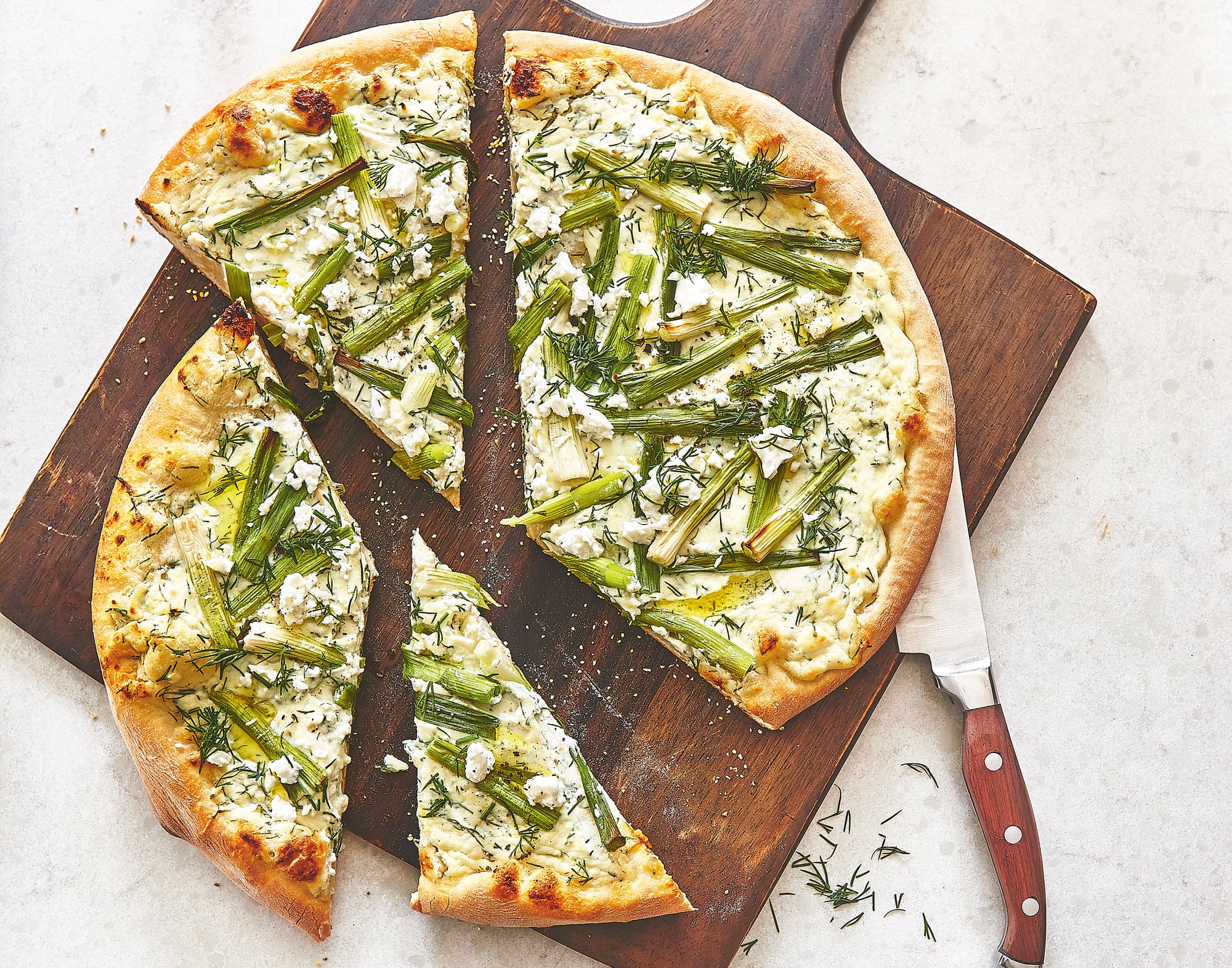 Green Onion & Feta White Pizzas | Canadian Living