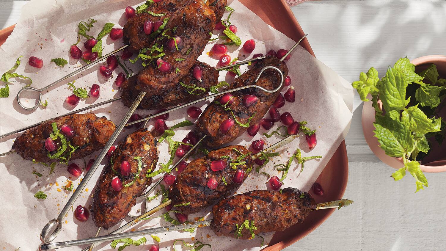Beef Koftas with Mint & Pomegranate Canadian Living
