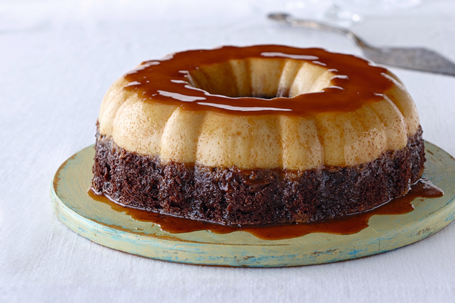 UPSIDEDOWN CHOCOLATE FLAN WITH CARAMEL CREAM Canadian Living