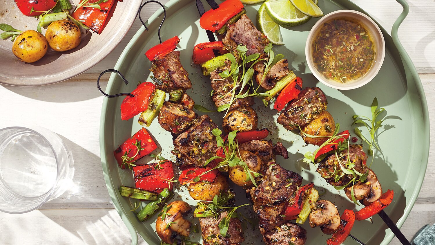 GarlicLemon Beef & Veggie Kabobs Canadian Living