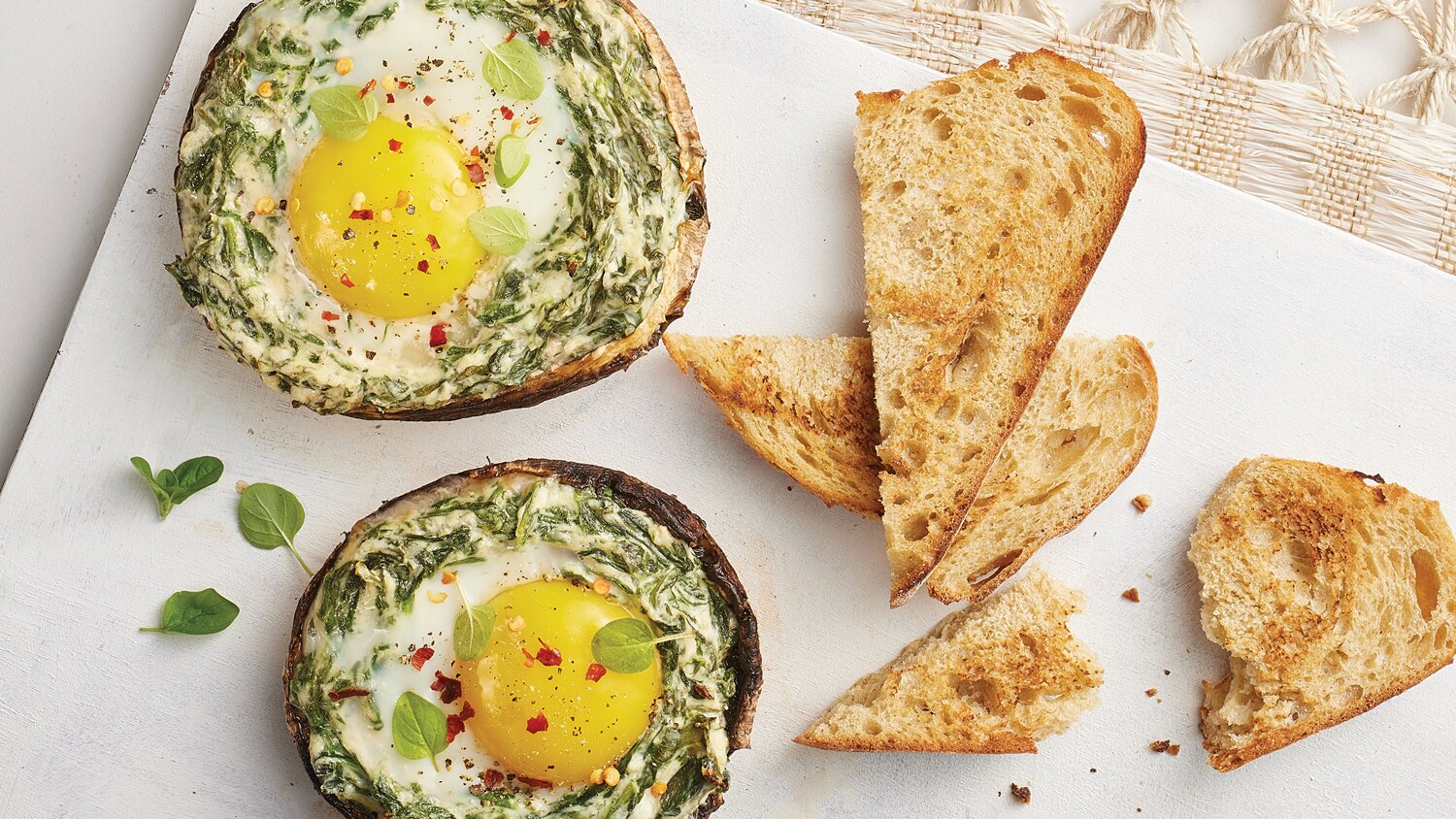 Egg & Spinach-Stuffed Portobello Mushrooms | Canadian Living