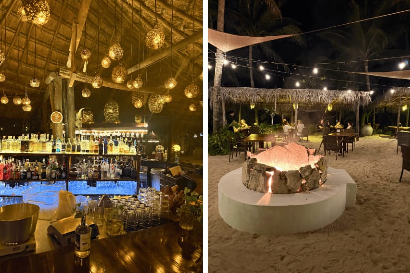 Ziggy's bar and lounge area with firepit