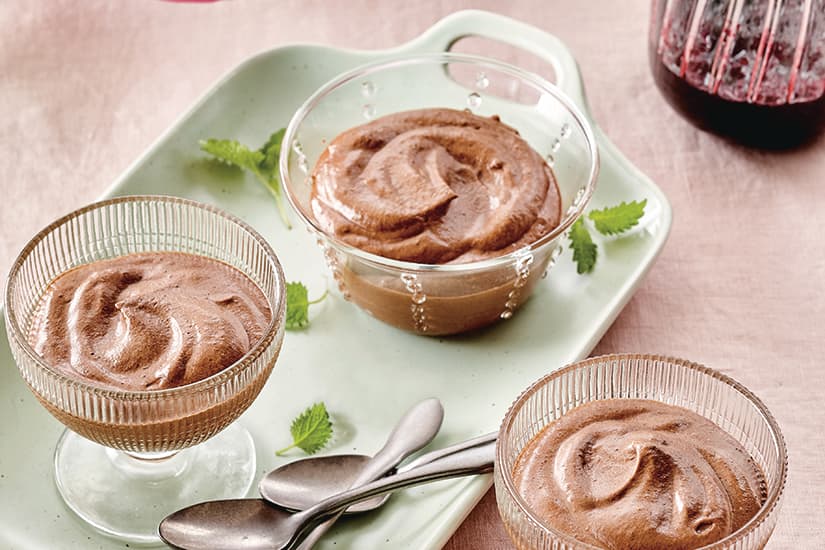 Dark Chocolate Mousse with Haskap Berry Compote Canadian Living