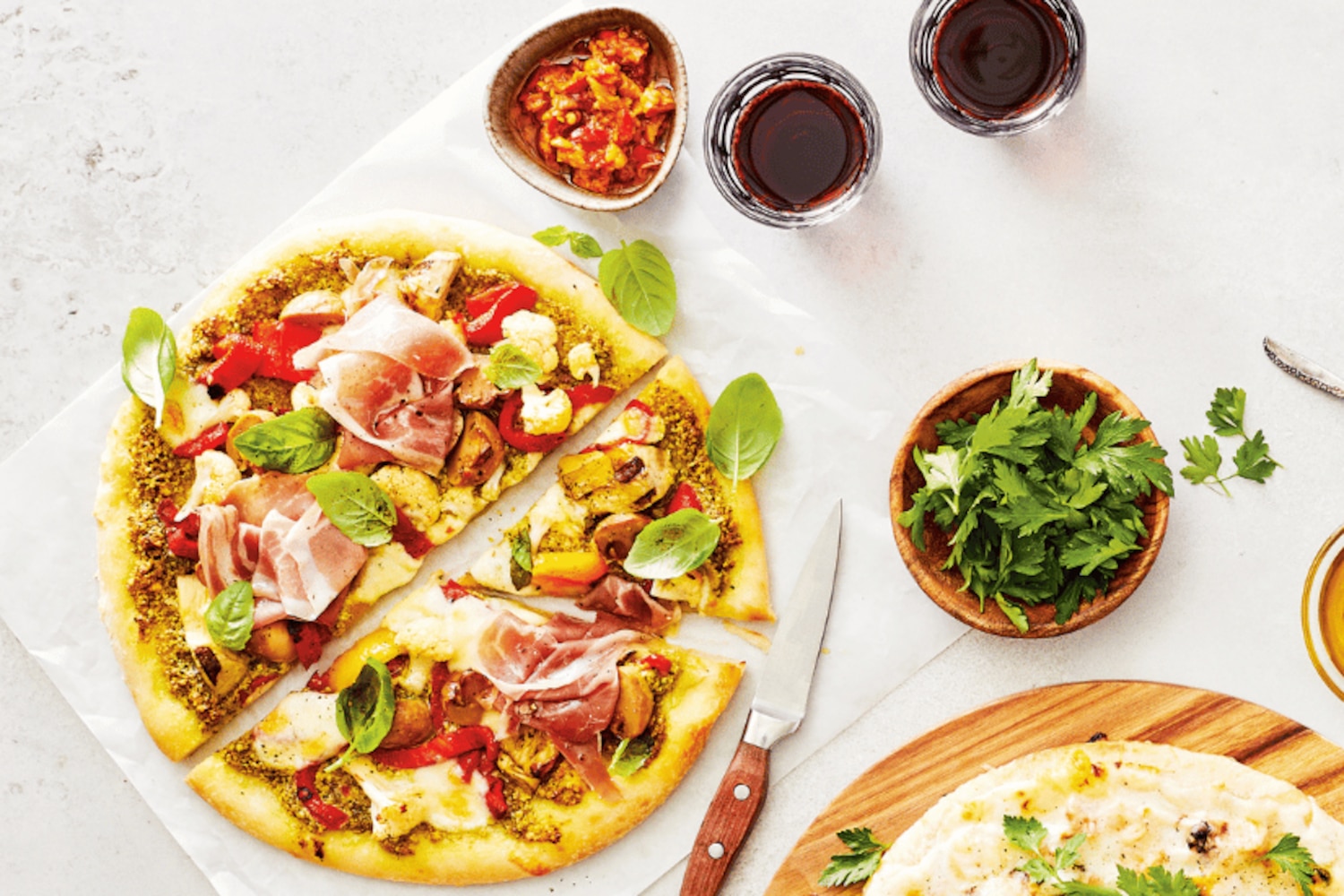 Prosciutto & Roasted Vegetable Pizza | Canadian Living