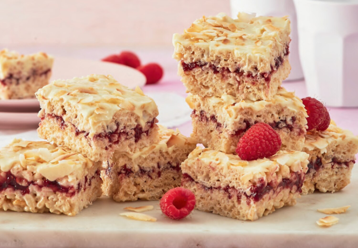 Coconut & Raspberry Crisped Rice Squares | Canadian Living
