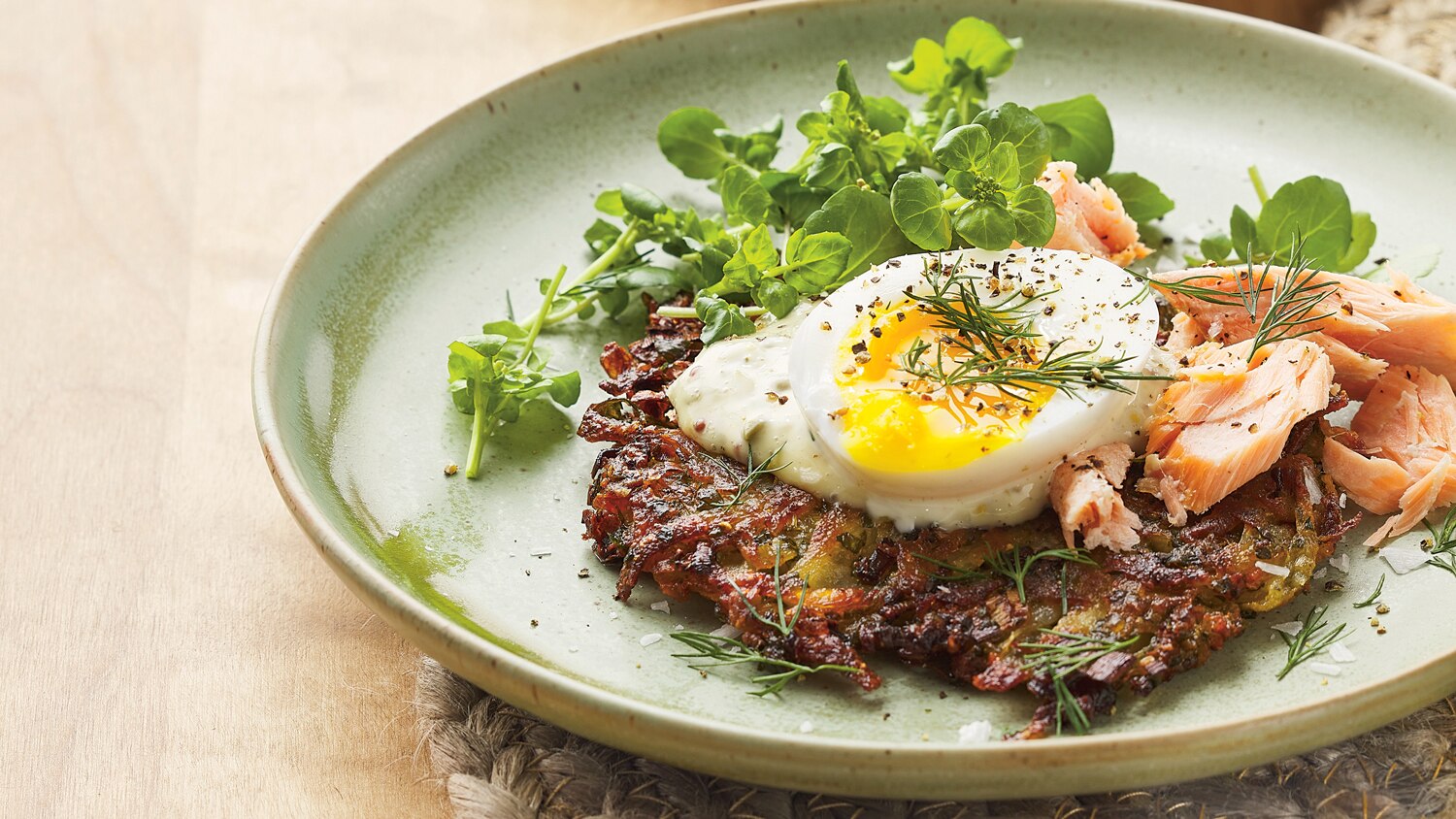 Potato Latkes with Salmon & Egg Canadian Living
