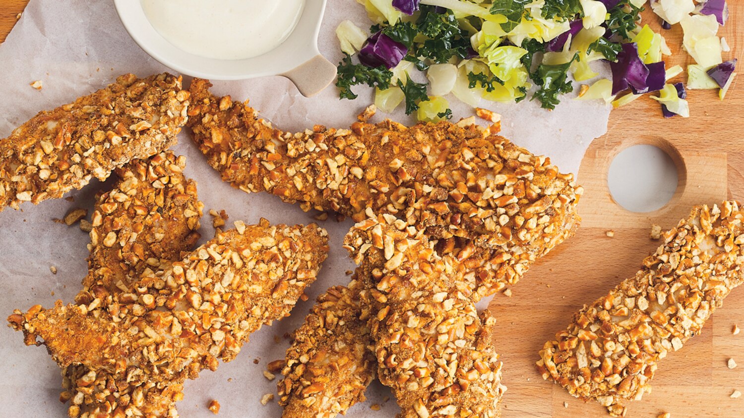Pretzel-Crusted Chicken Tenders | Canadian Living