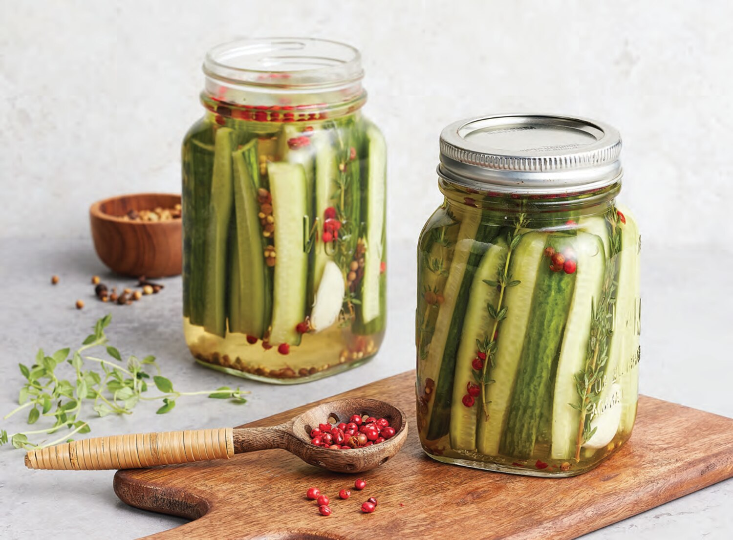 Thyme & Garlic Pickeled cucumbers | Canadian Living