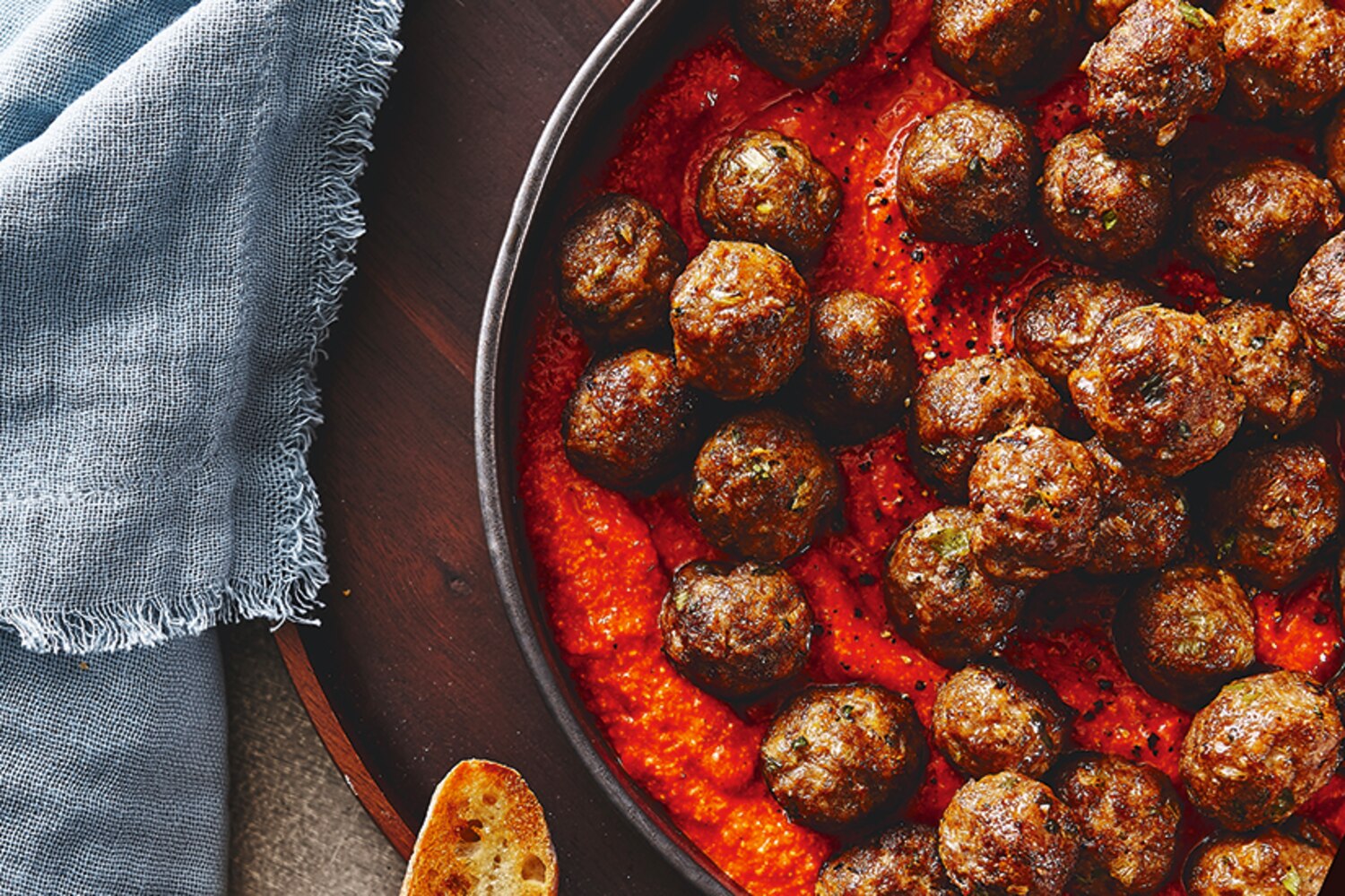 Beef Meatballs in Romesco Sauce | Canadian Living