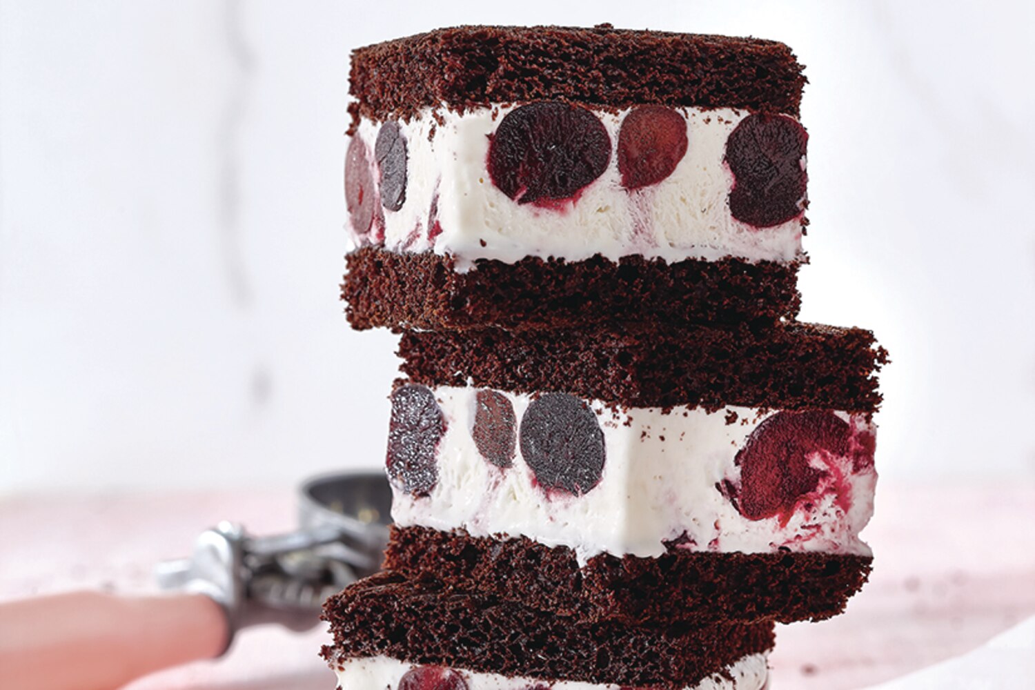 Delectable Chocolate Cherry Ice Cream Sandwiches | Canadian Living