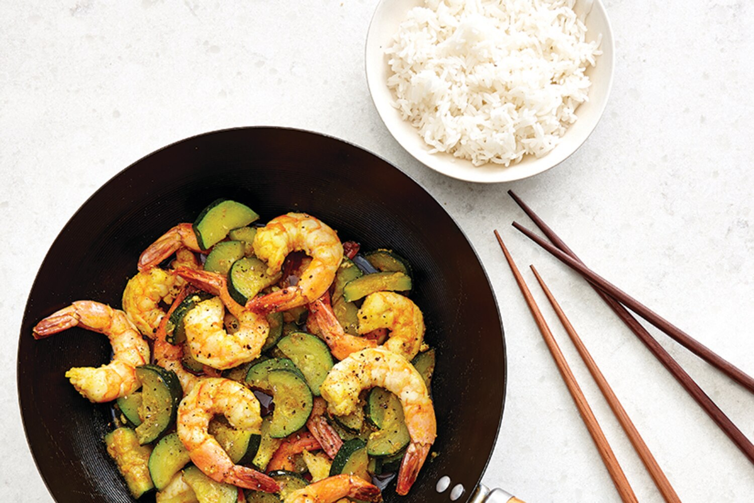 CURRIED SHRIMP & ZUCCHINI STIR-FRY | Canadian Living