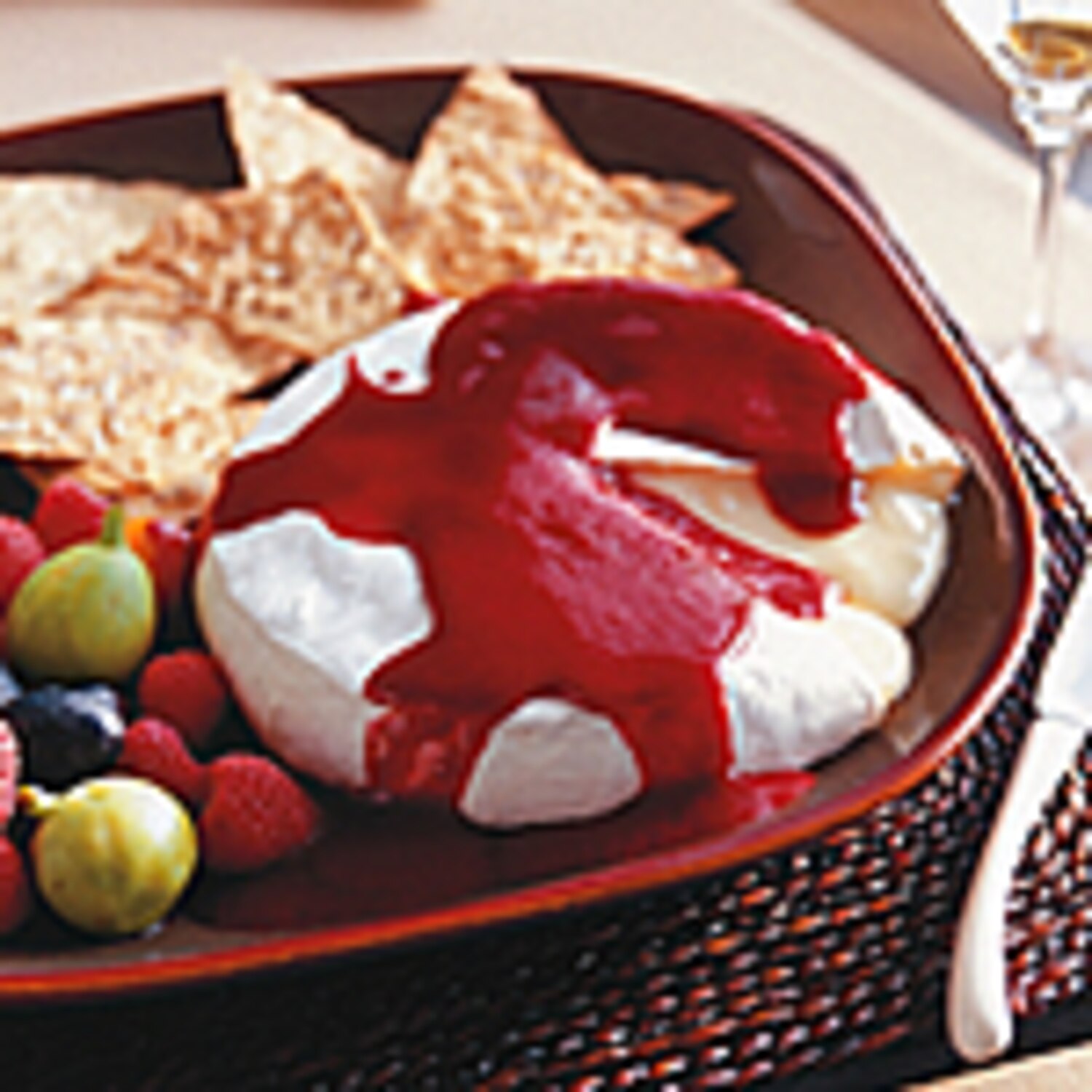 Brie with Raspberry Chipotle Sauce Canadian Living