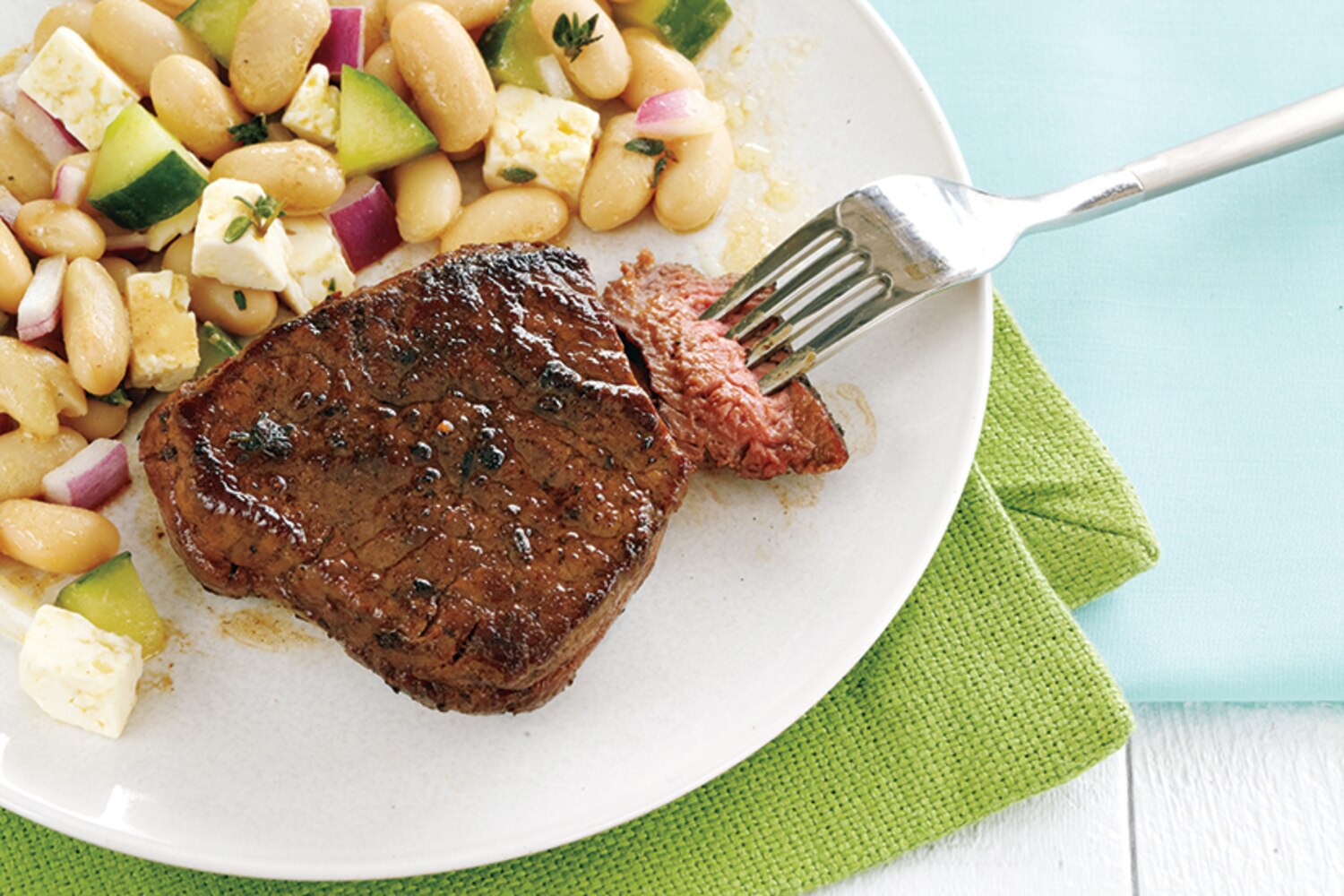 White Bean Salad With Seared Steak Canadian Living