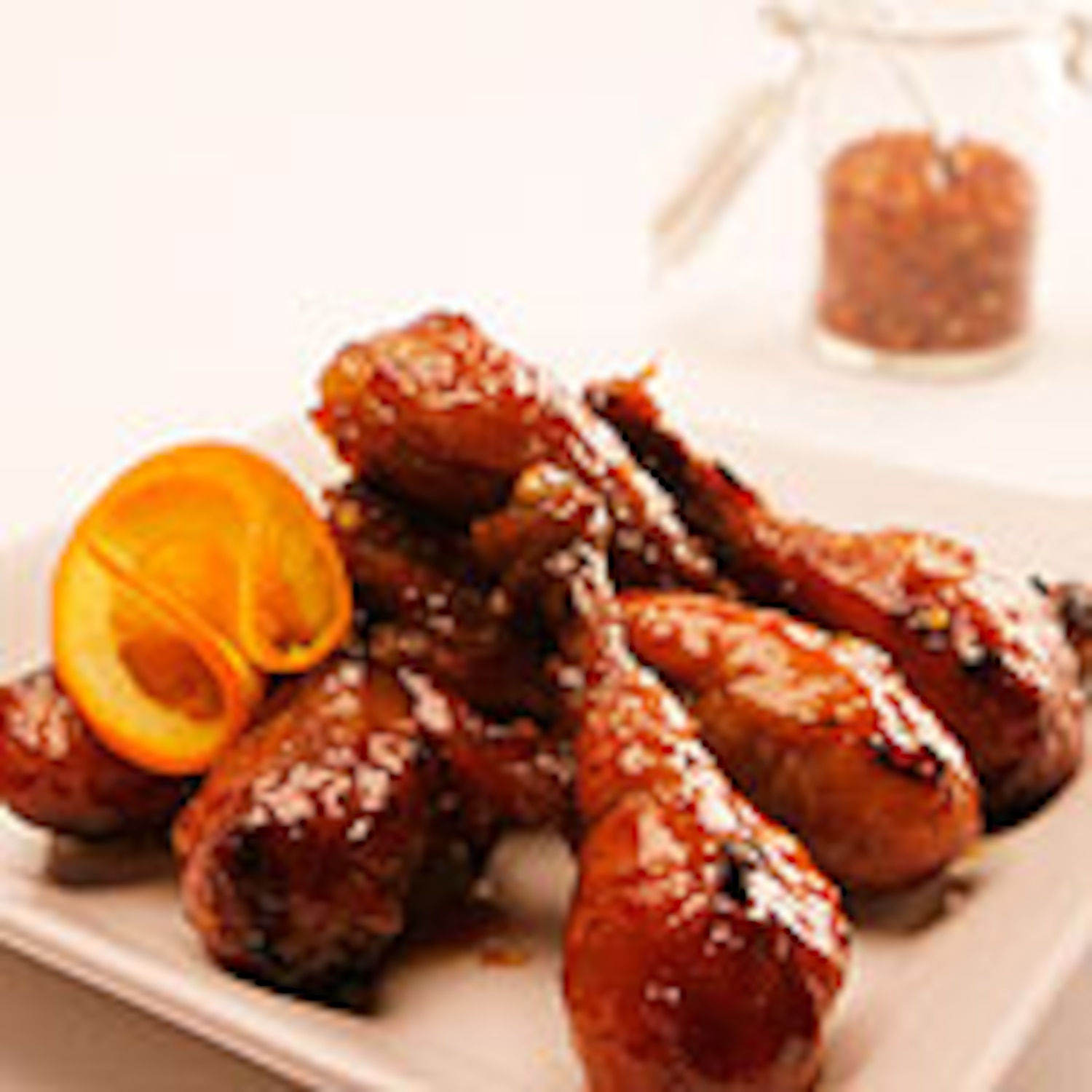 Spicy Orange Baked Chicken Drumsticks and Vegetable and Rice Pilaf