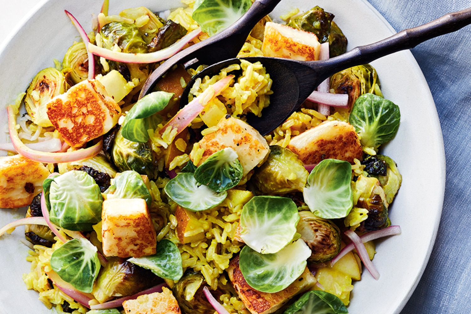 Brussels Sprouts, Rice & Halloumi Salad | Canadian Living