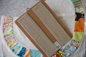 Non-slip drawer liner keeps the board from skating away while I work.