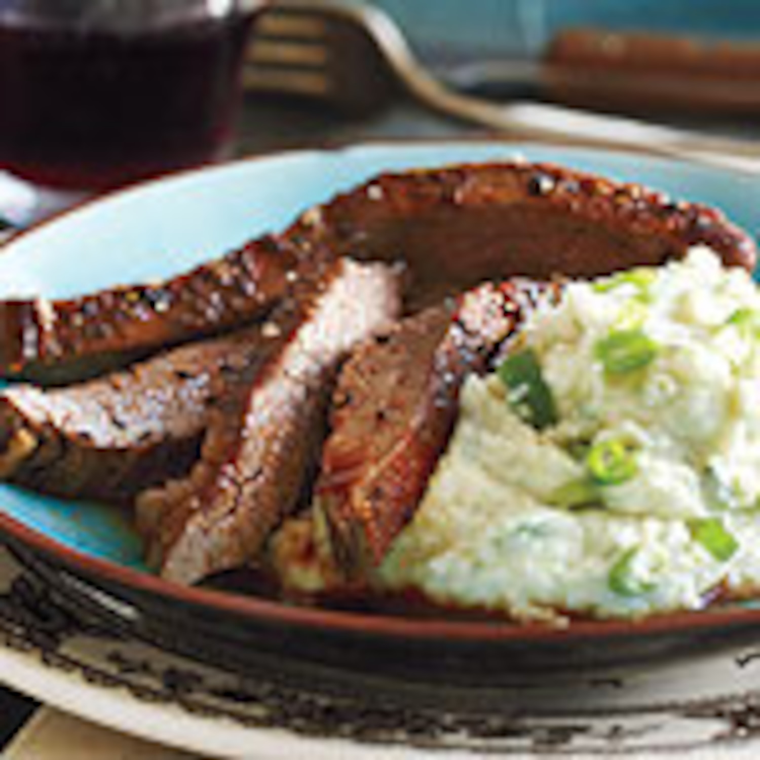 PanFried Flank Steak With Cauliflower Mash Canadian Living