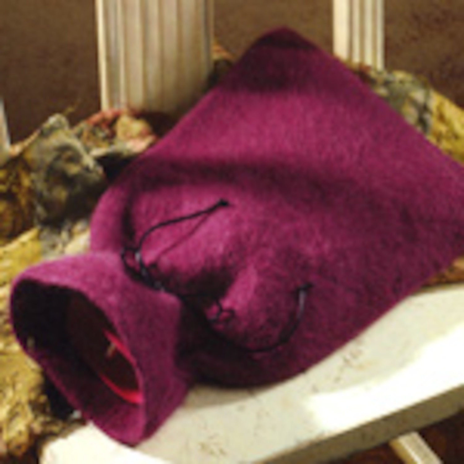 Knitted and felted hot water bottle cover Canadian Living