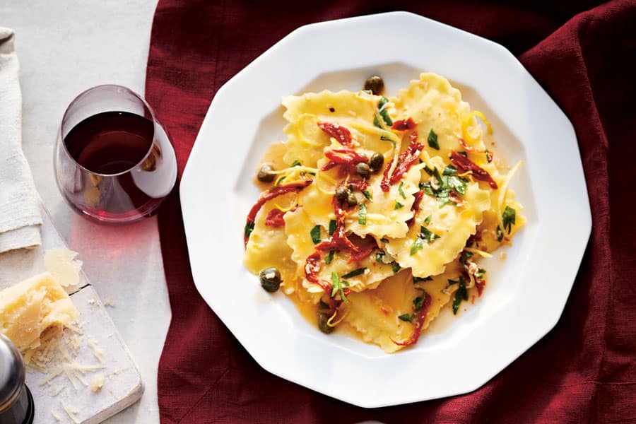 Lemony Ravioli With SunDried Tomatoes Canadian Living