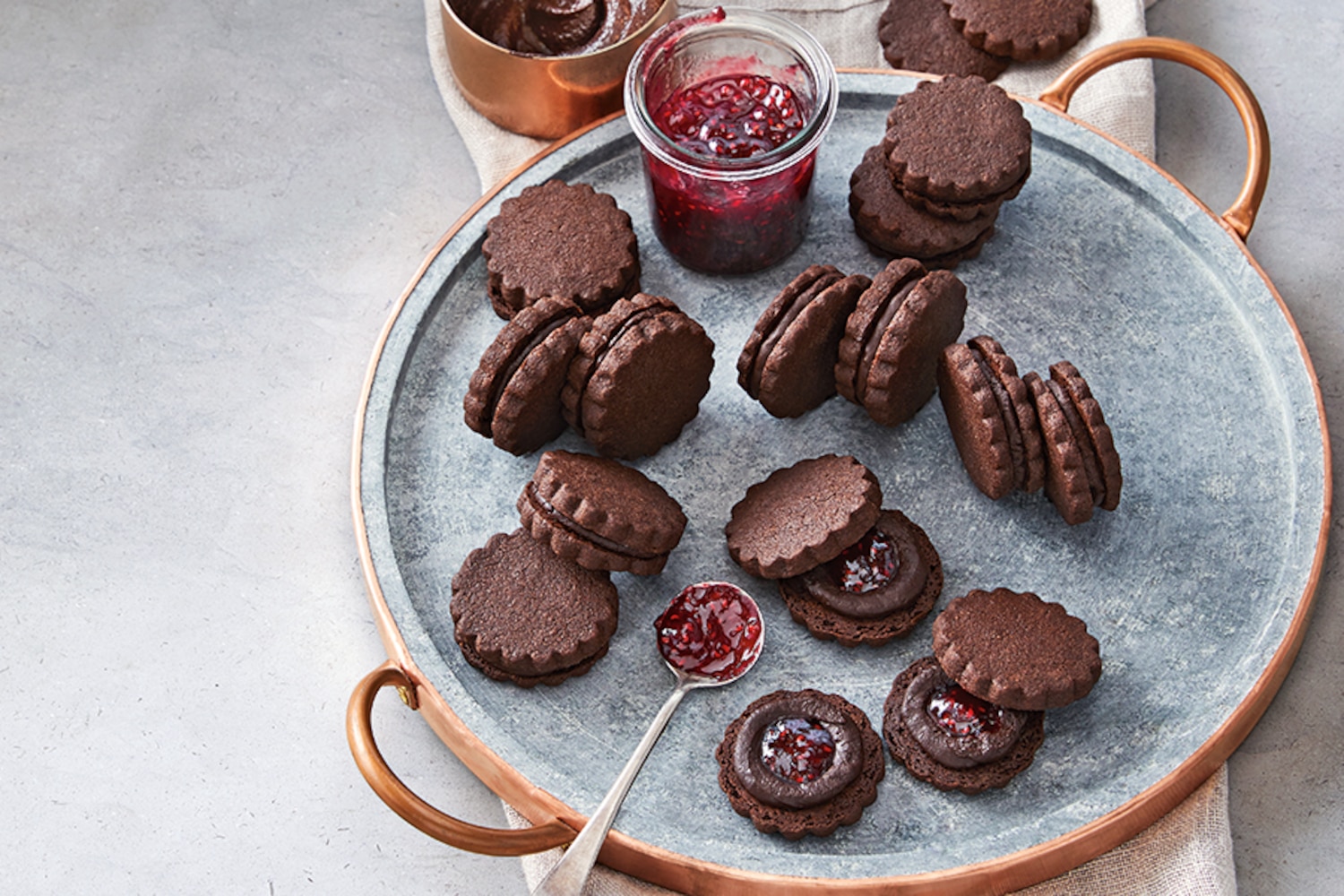 Chocolate Raspberry Sandwich Cookies | Canadian Living