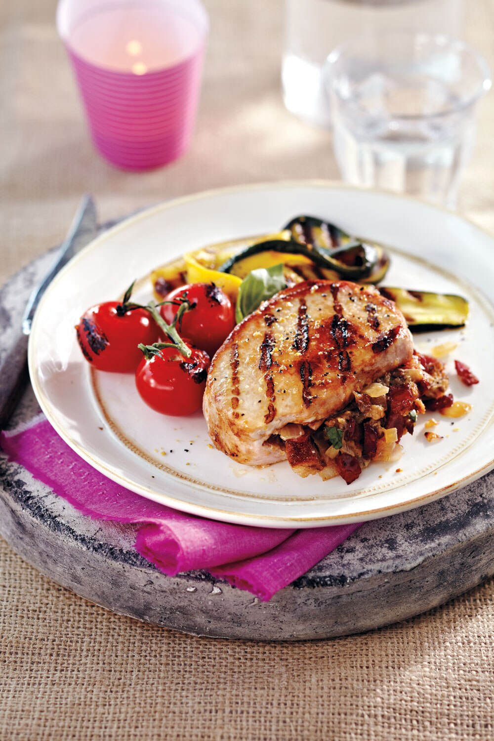 Grilled Bacon-Stuffed Pork Chops | Canadian Living