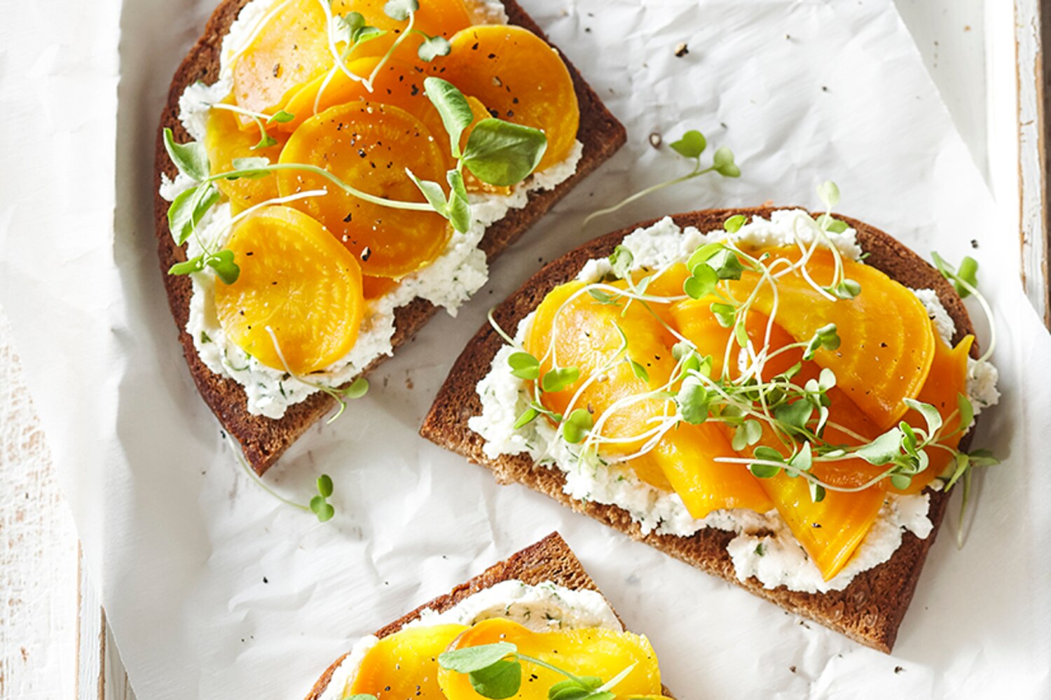 OpenFaced Roasted Beet, Ricotta & Goat Cheese Sandwich Canadian Living