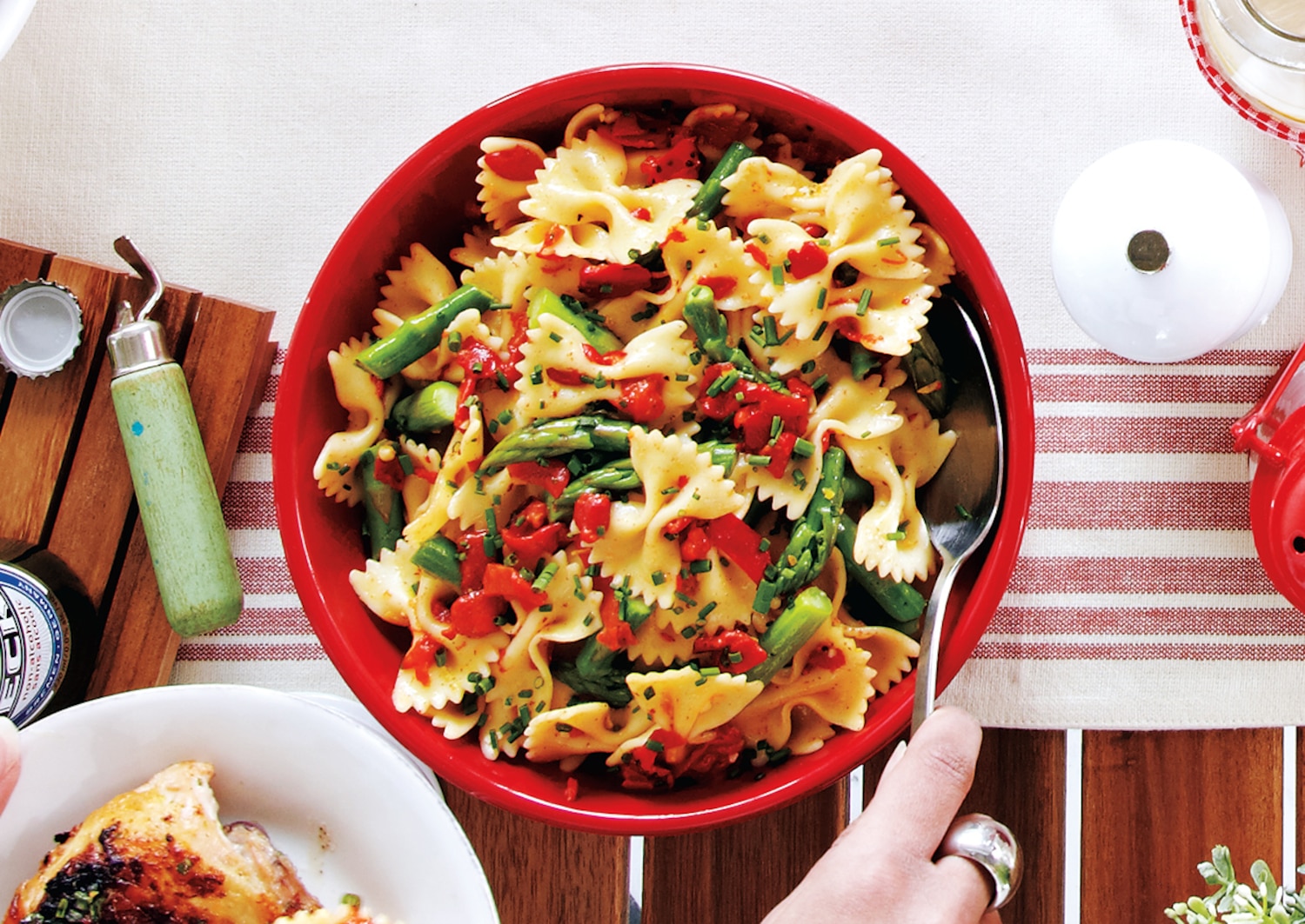 Lemony Red Pepper and Asparagus Pasta Salad | Canadian Living