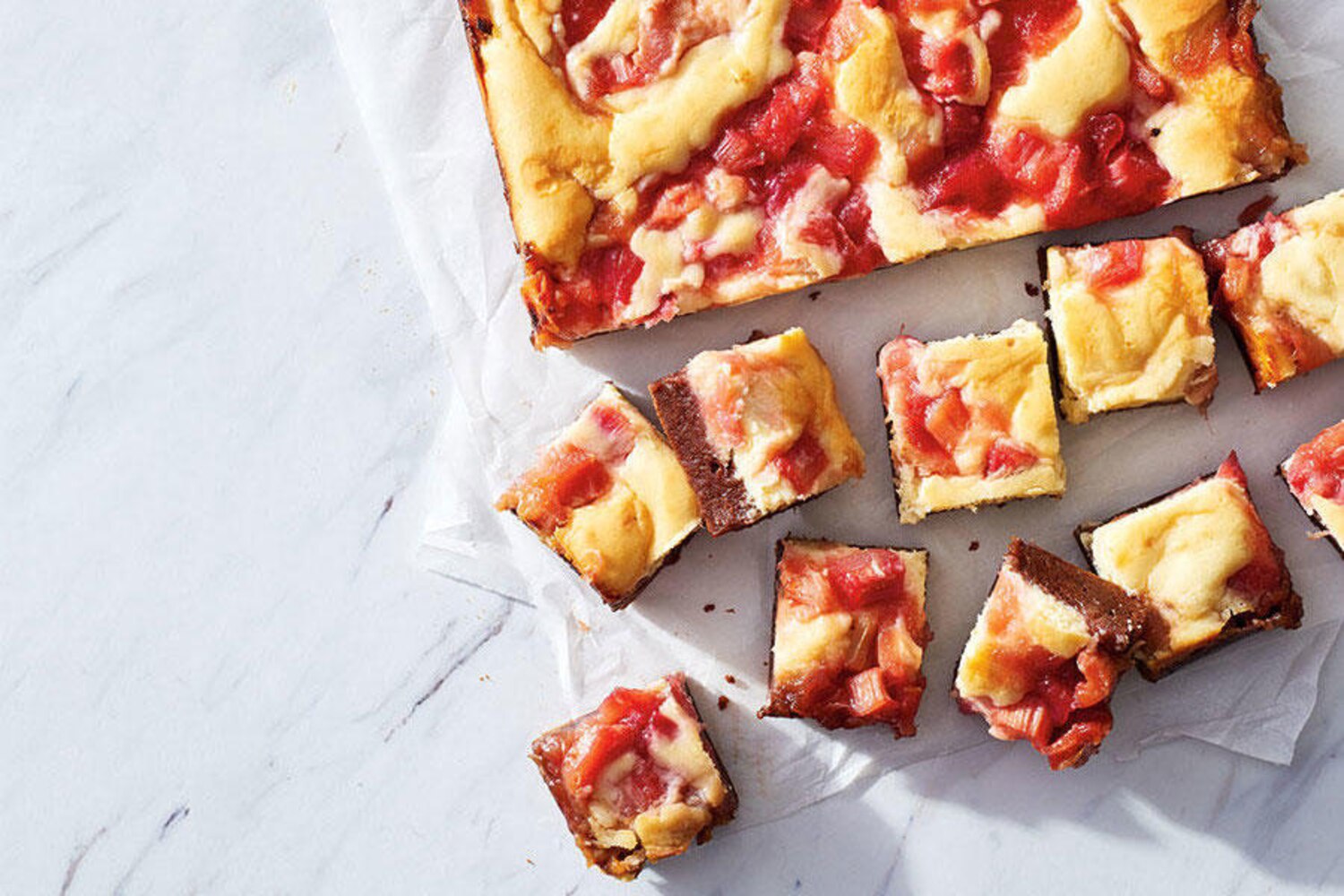 Rhubarb Cream Cheese Brownies | Canadian Living