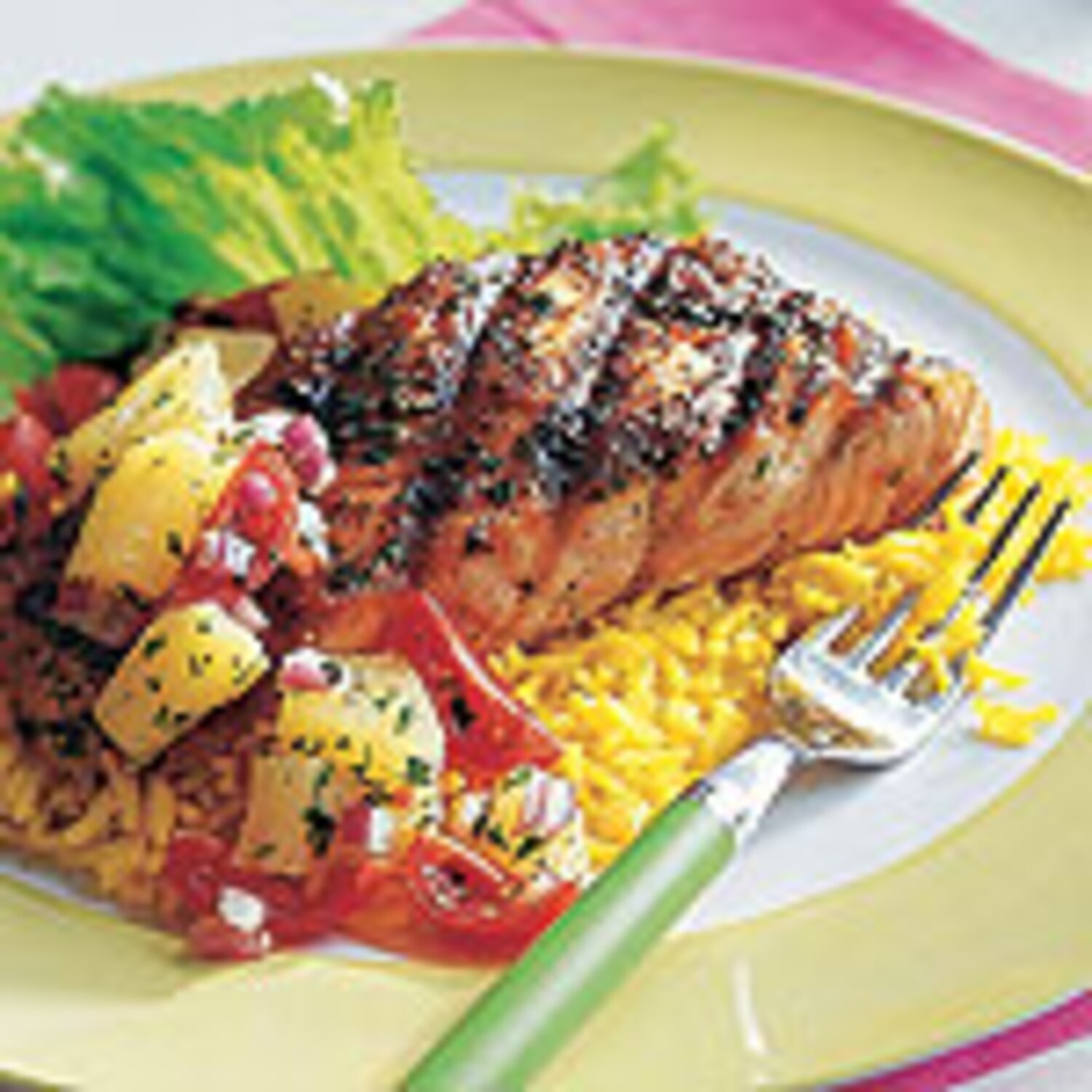 Grilled Cajun Salmon with Tomato Pineapple Salsa | Canadian Living