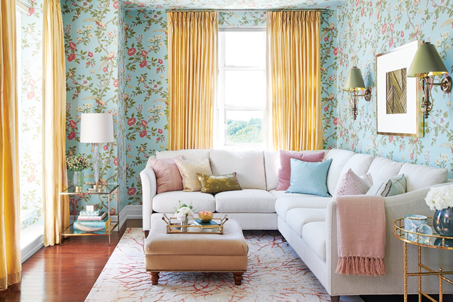 A traditional sitting room with floral flair | Canadian Living