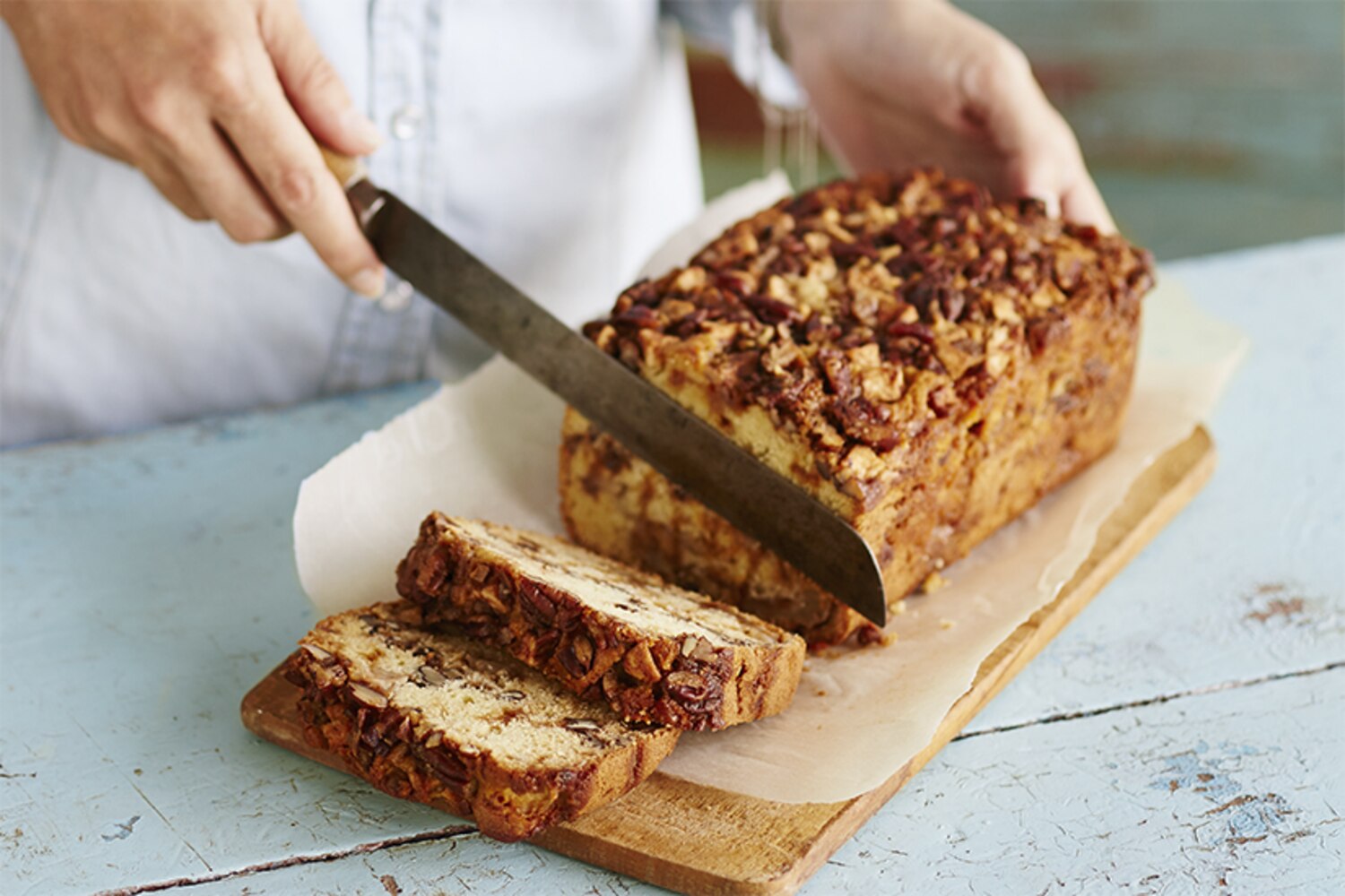Apple Bread Loaf with Dulce de Leche & Pecans | Canadian Living