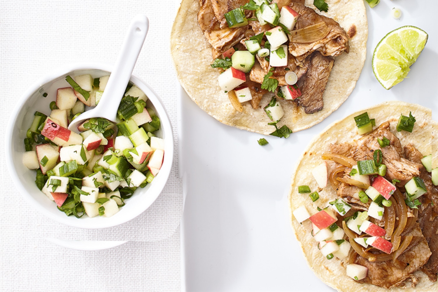 Roast Pork Tacos with Apple Cucumber Salsa | Canadian Living