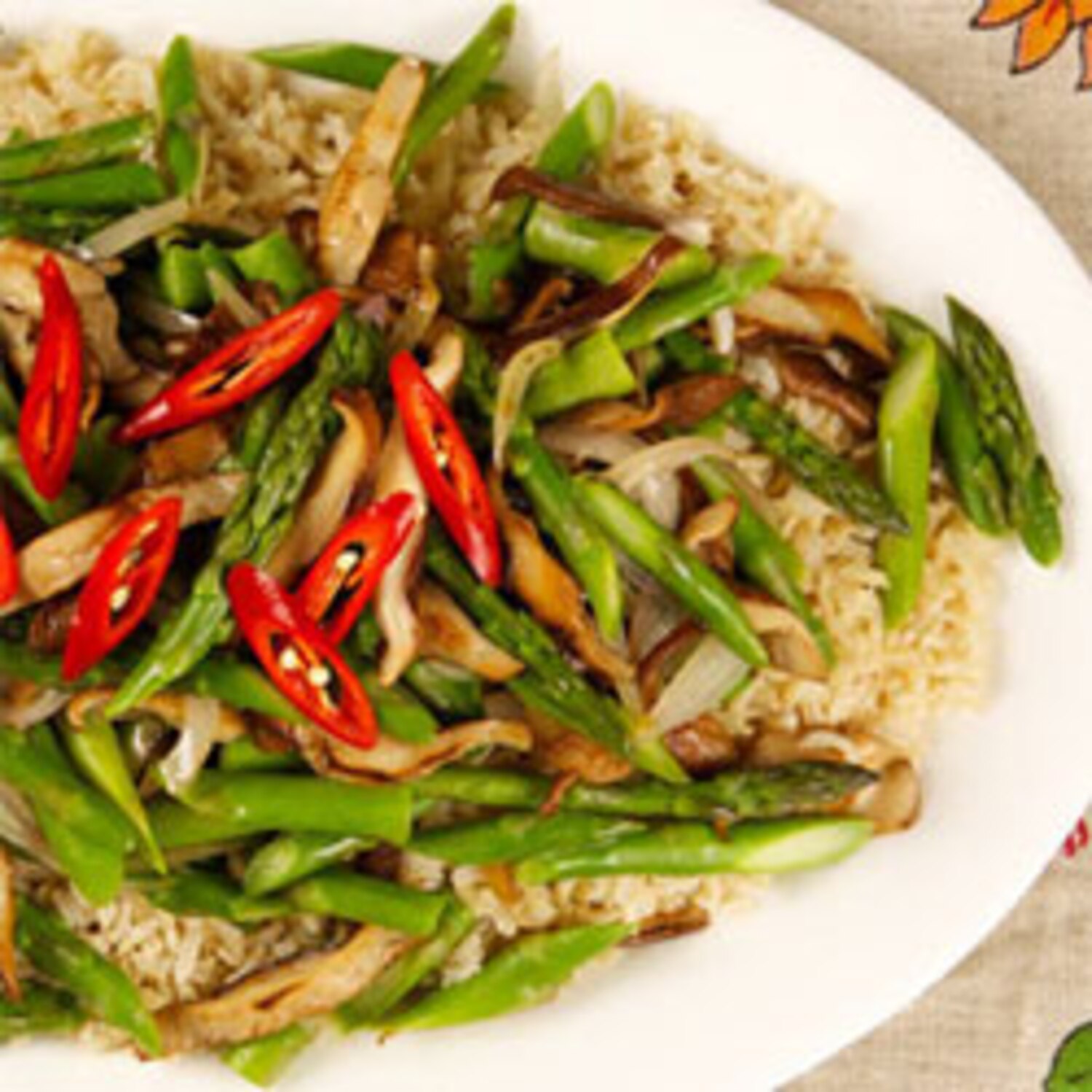 Asparagus Mushroom StirFry Canadian Living