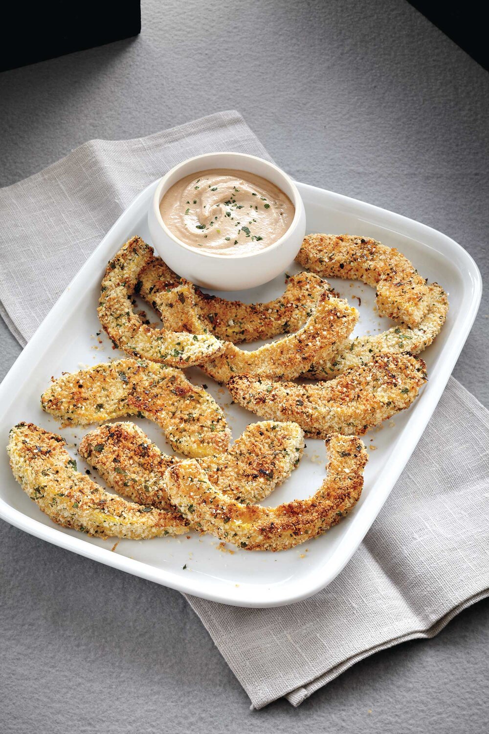 PankoCrusted Squash With Tahini Dipping Sauce Canadian Living
